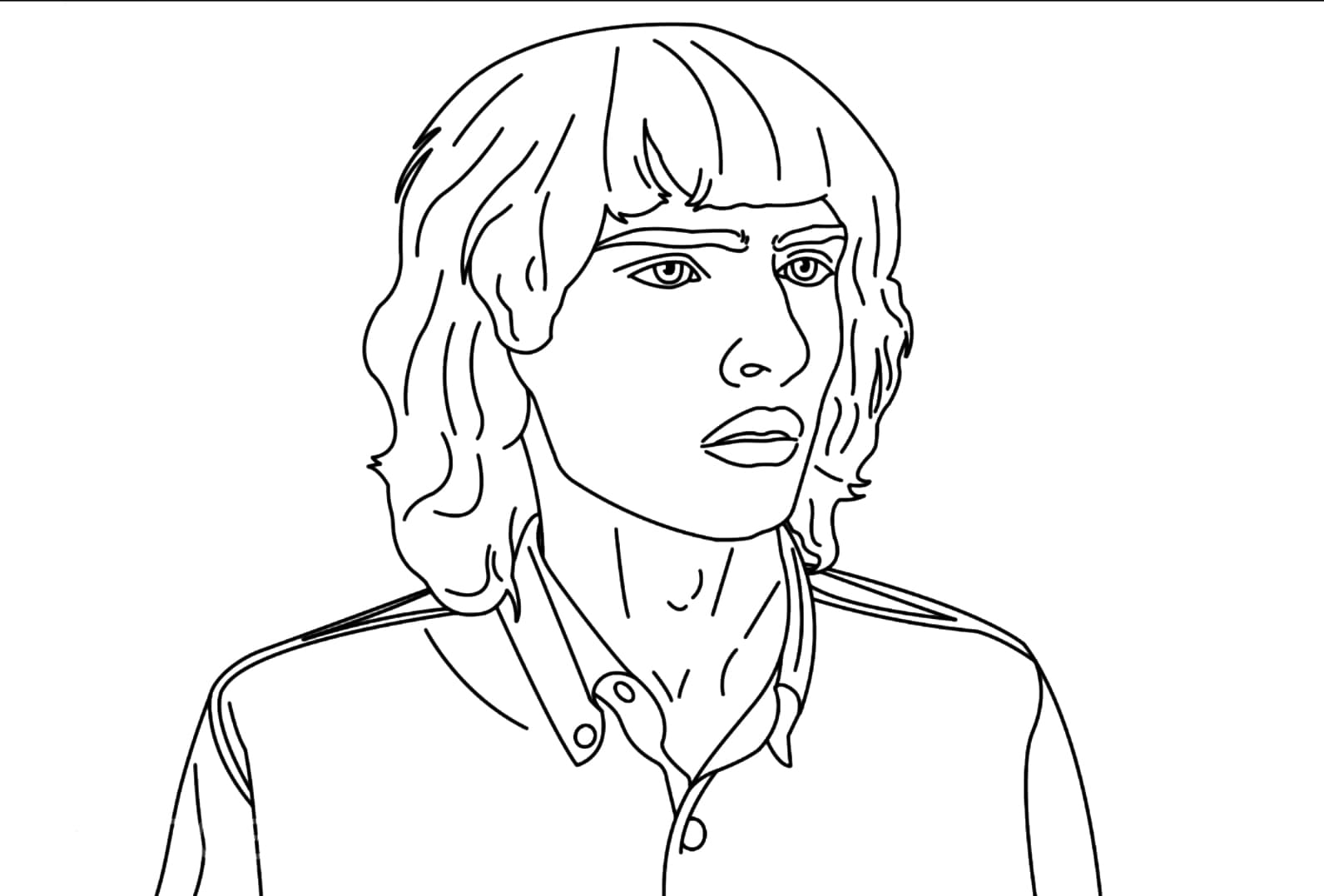 Mike from stranger things coloring page