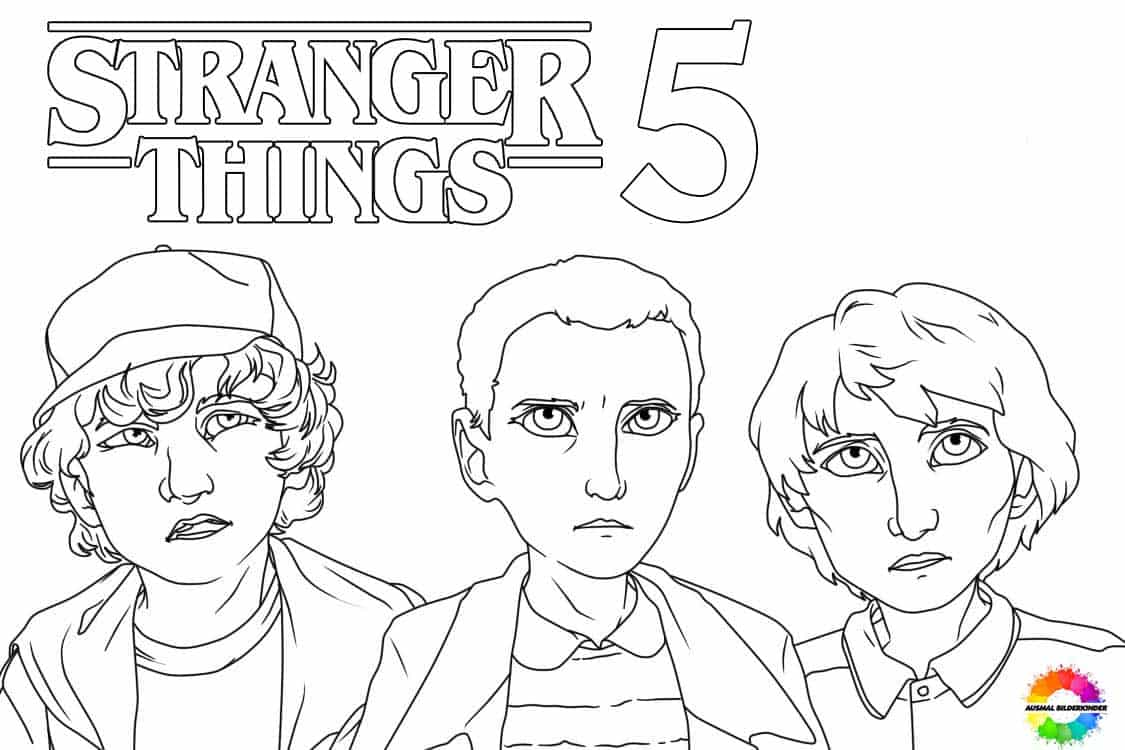 Stranger things coloring pages an exciting adventure