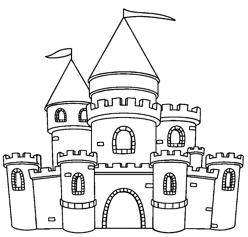 Castle coloring pages printable for free download