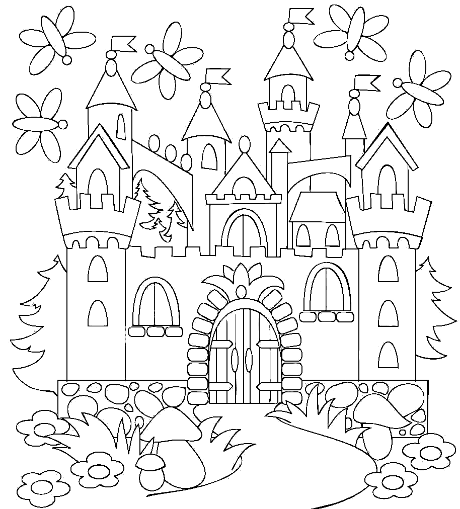 Castle coloring pages printable for free download