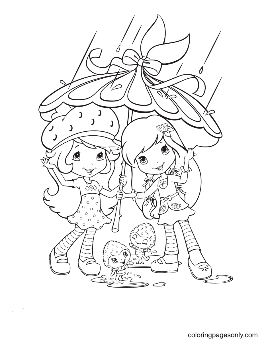 Strawberry shortcake coloring pages printable for free download