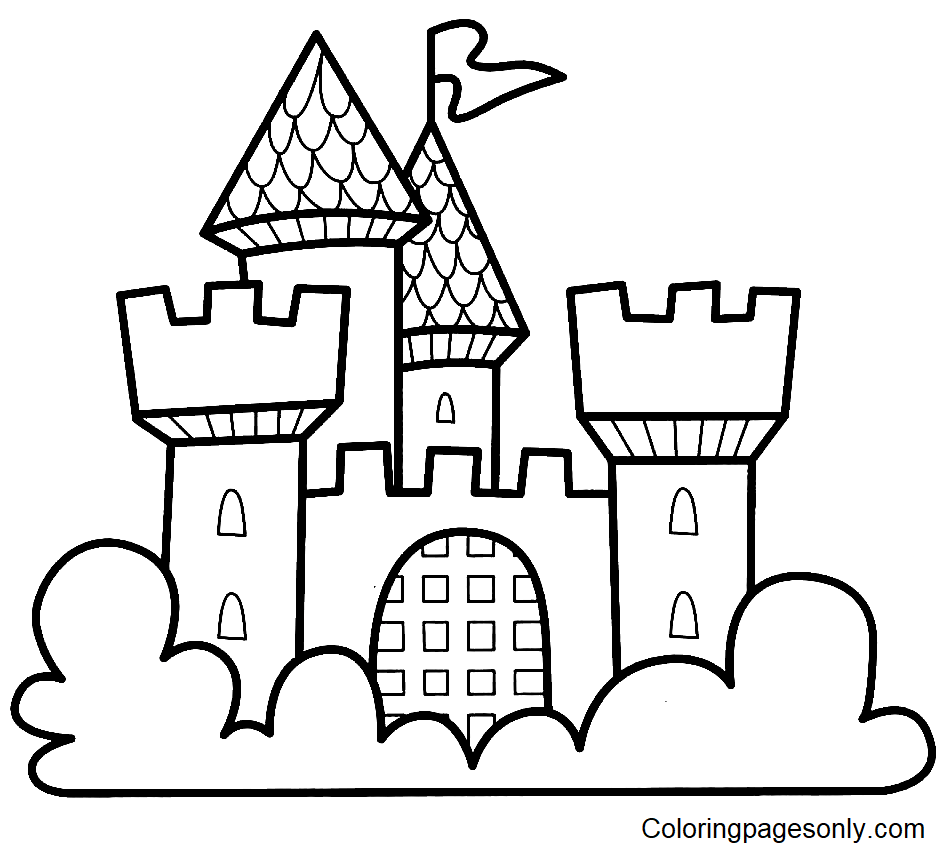 Castle coloring pages printable for free download