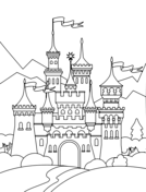 Castles coloring pages free printable pictures