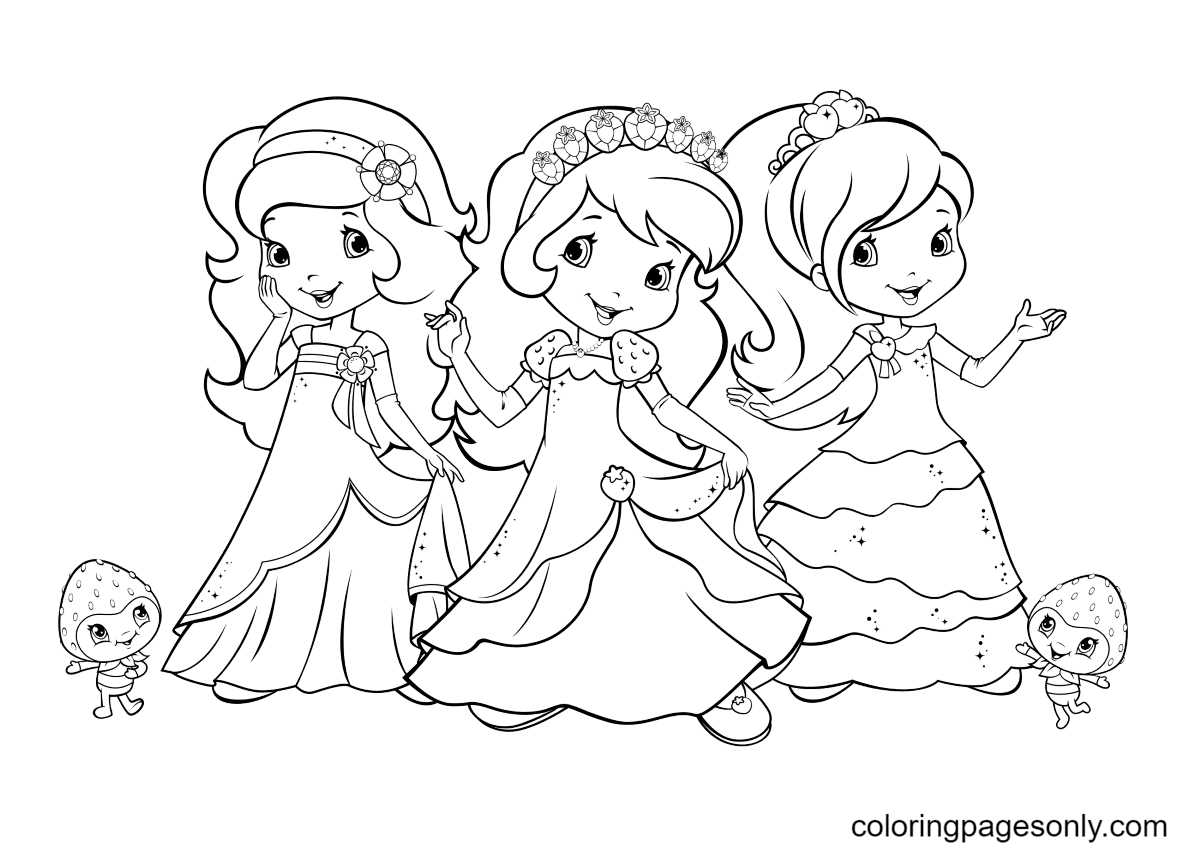 Strawberry shortcake coloring pages printable for free download