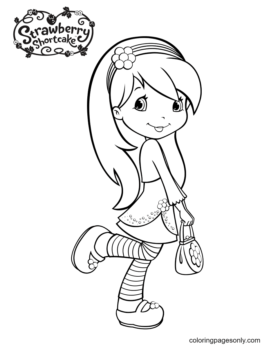 Strawberry shortcake coloring pages printable for free download