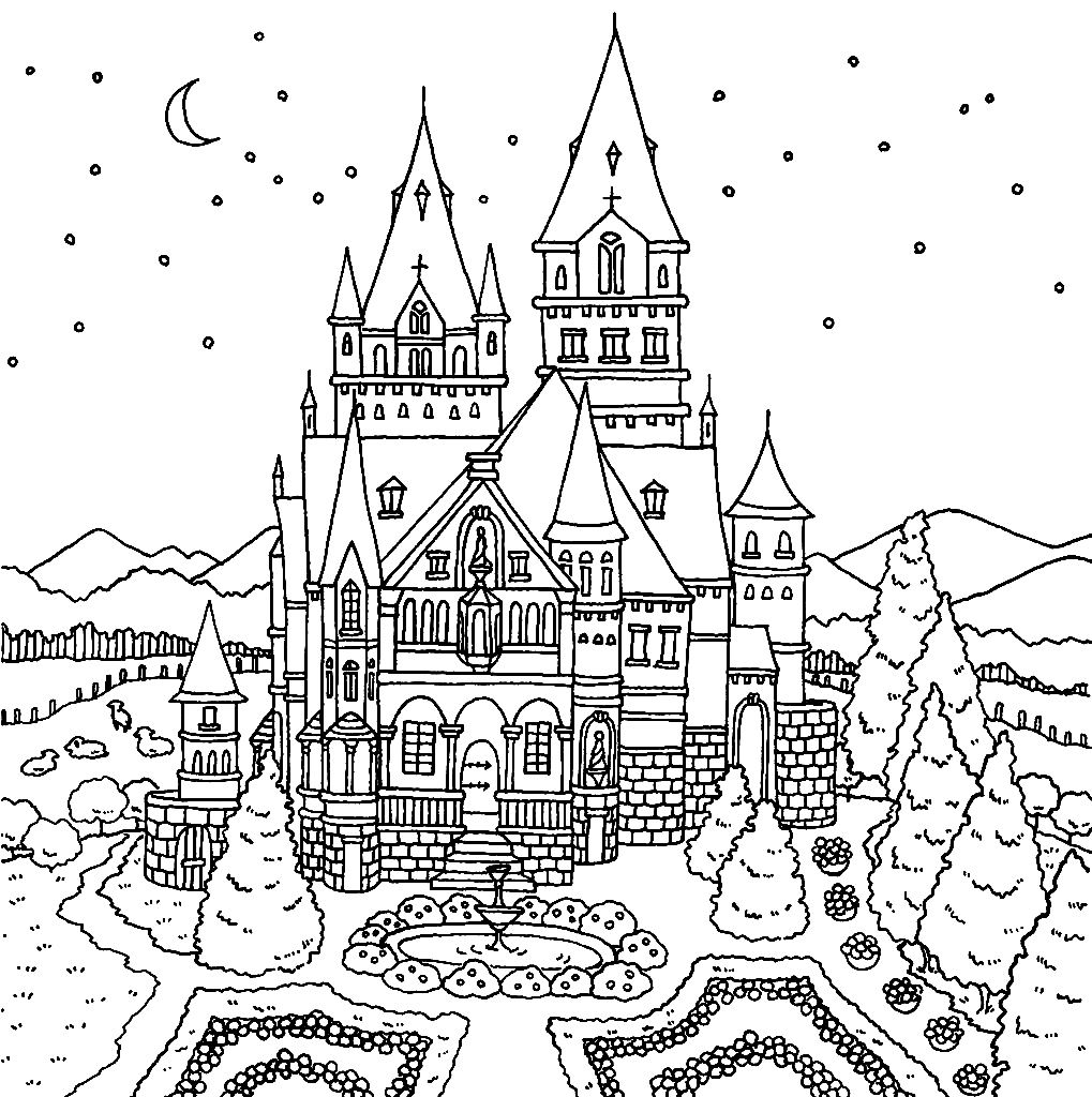 Castle coloring pages printable for free download