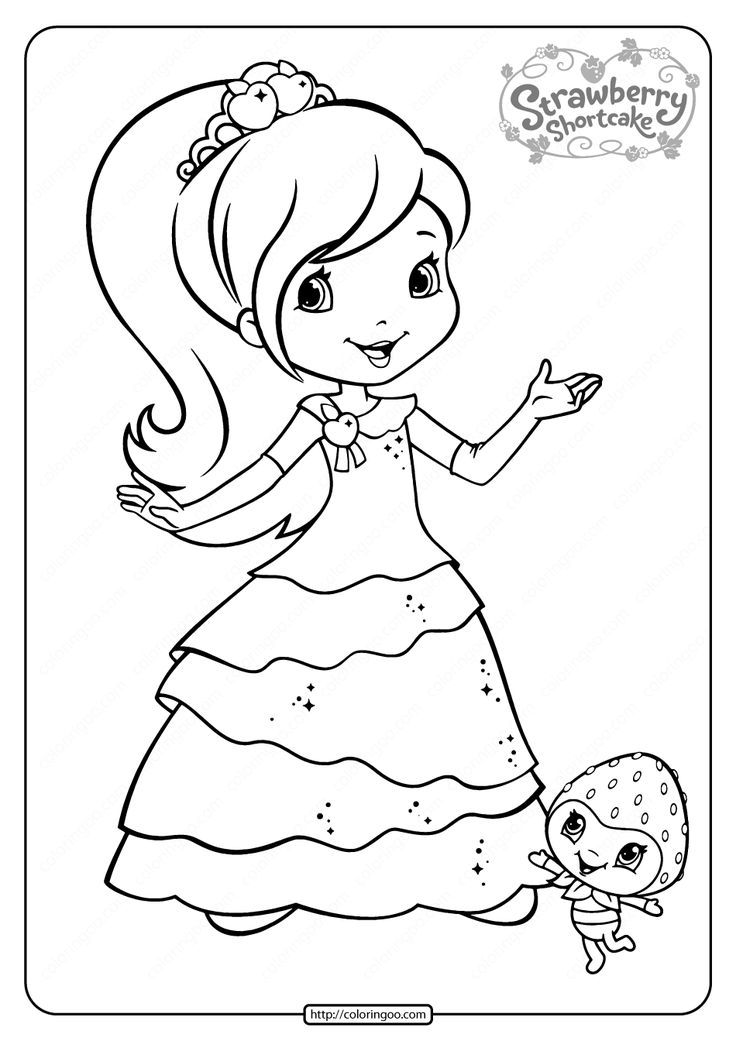 Free printable strawberry shortcake coloring page strawberry shortcake coloring pages disney coloring pages princess coloring pages