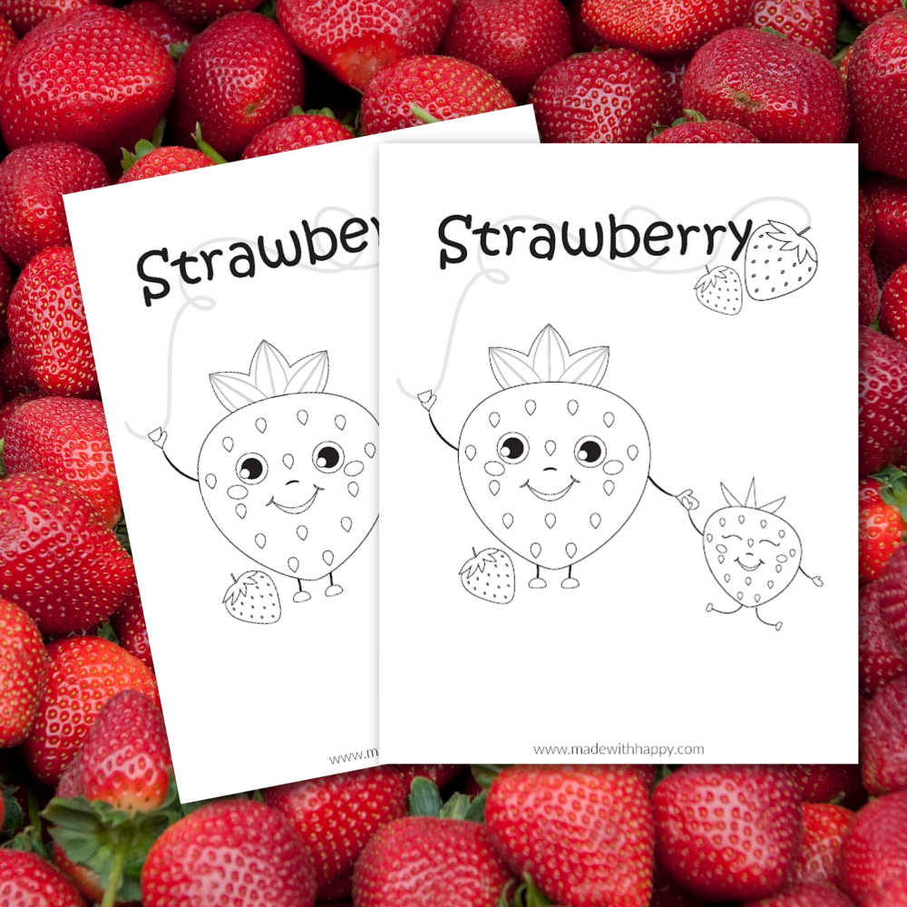 Strawberry coloring page â