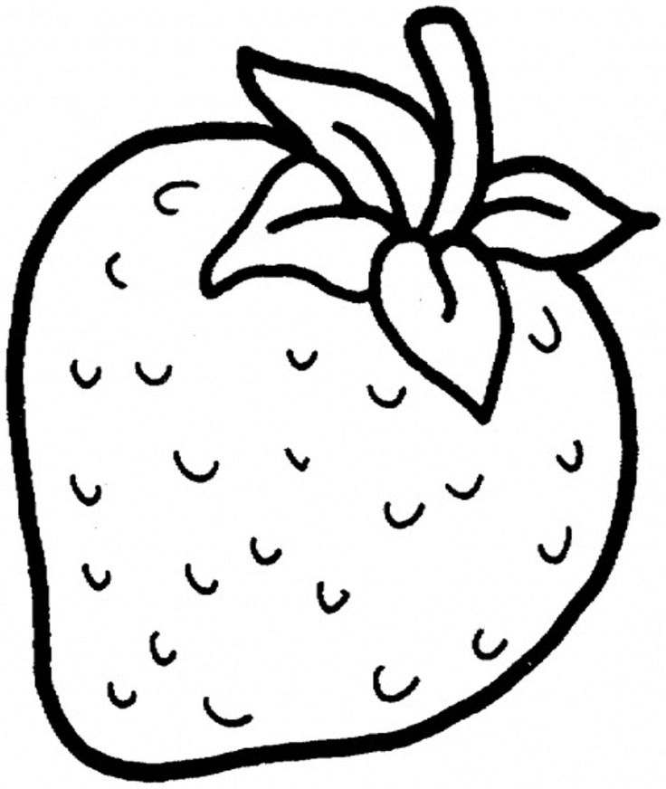 Pretty photo of strawberry coloring page