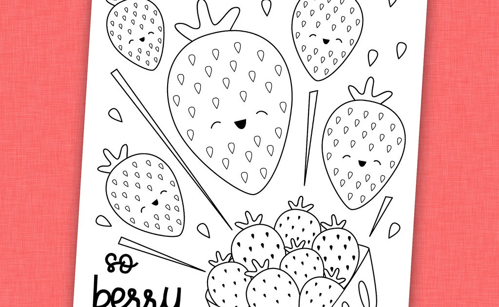 Wild olive printable berry sweet strawberry coloring page