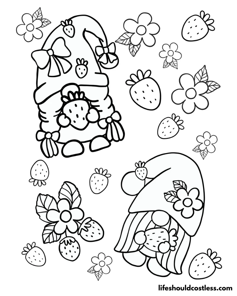 Strawberry coloring pages free printable pdf templates