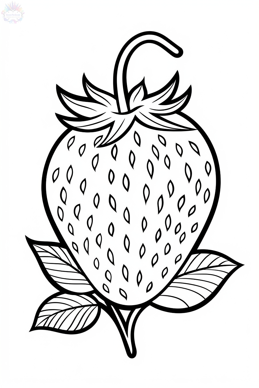 Strawberry coloring pages