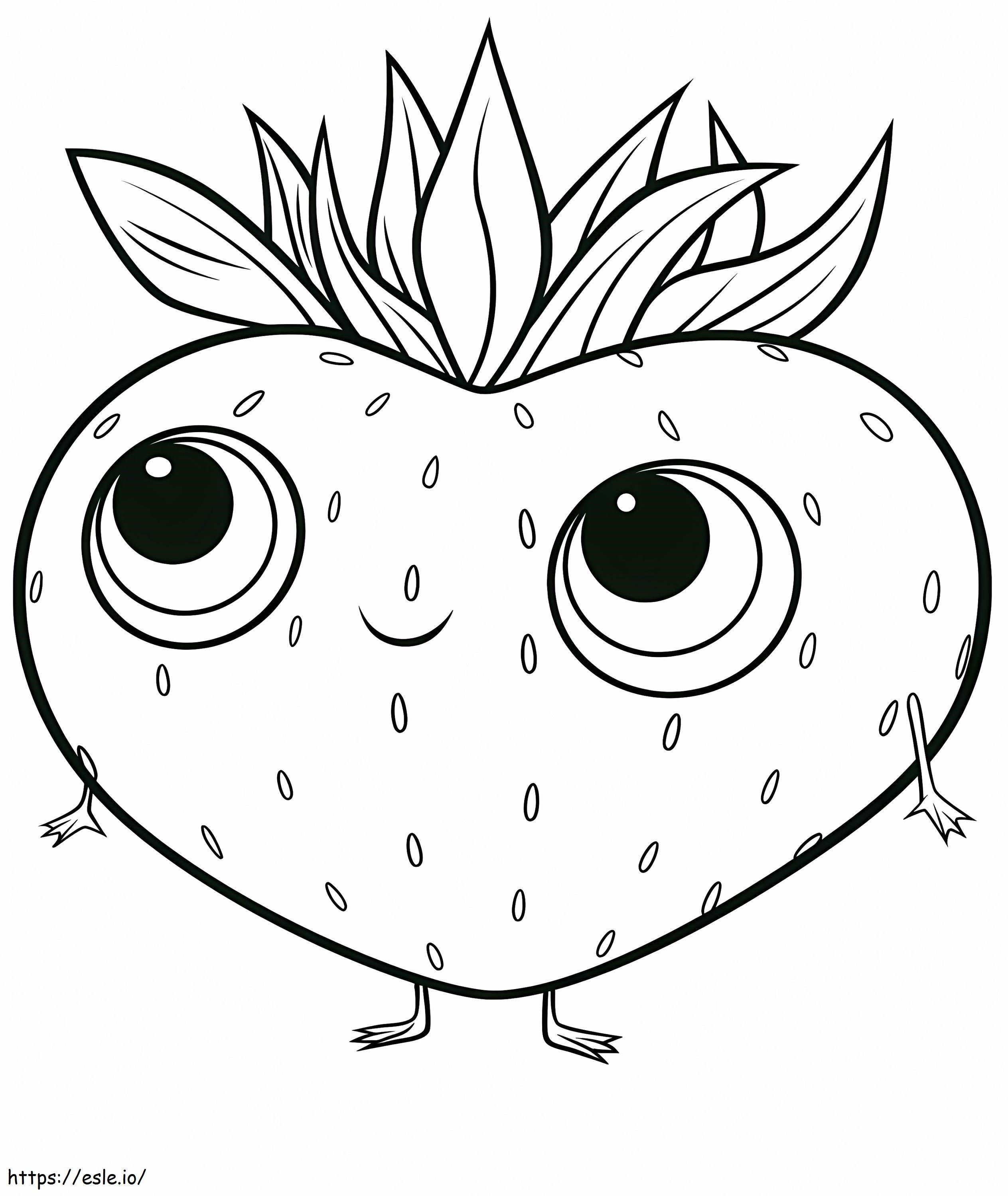 Barry the strawberry coloring page