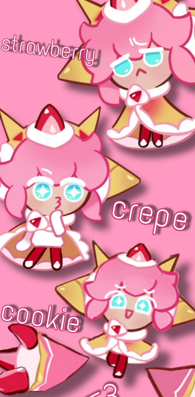 Stawberry crepe cookie wallpaper by amiutzaa