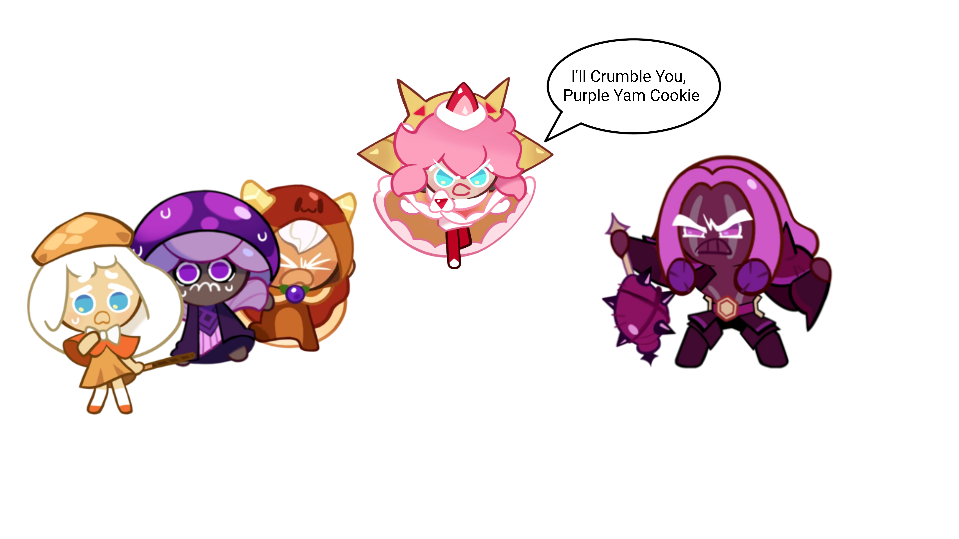 Strawberry crepe cookie vs purple yam cookie rcookierun