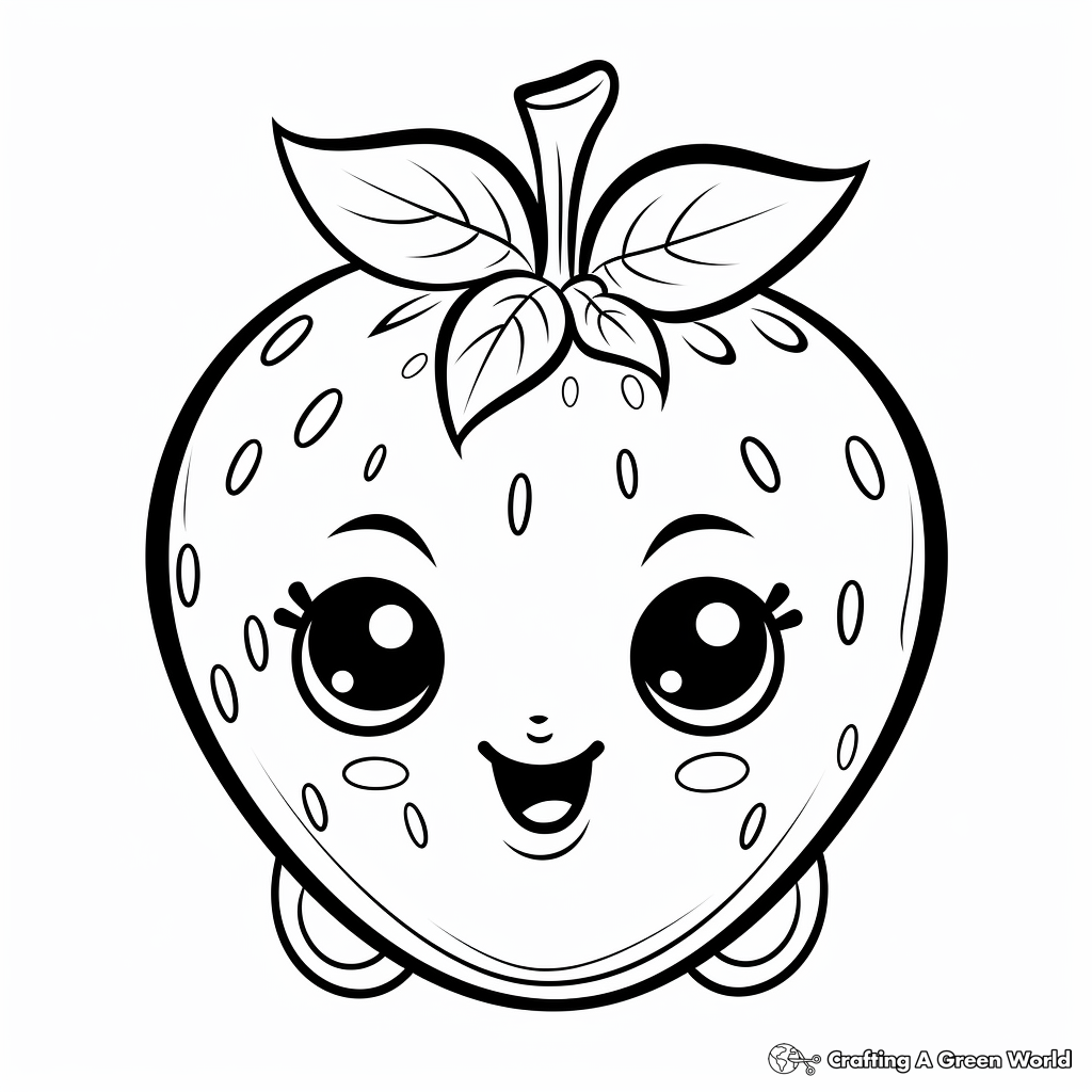 Cute fruit coloring pages