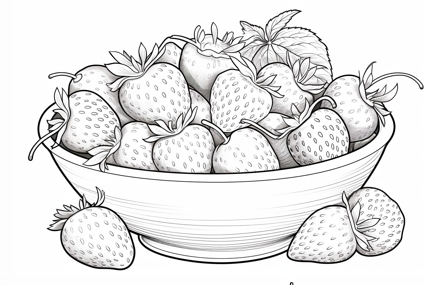 Strawberry coloring books for children coloring pages