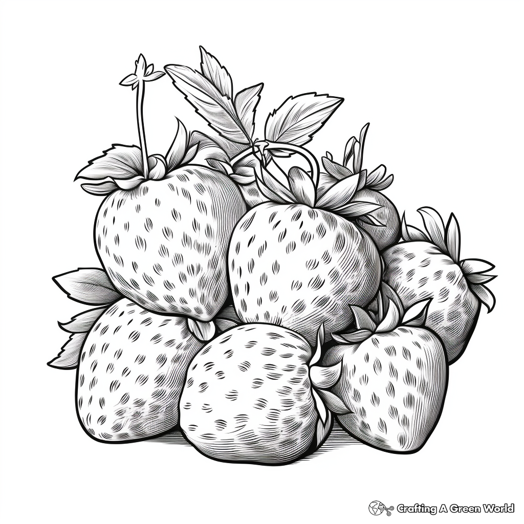 Strawberry coloring pages