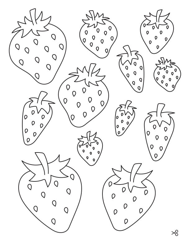 Strawberries to color