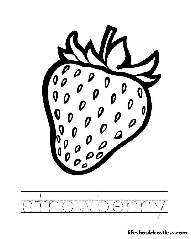 Strawberry coloring pages free printable pdf templates