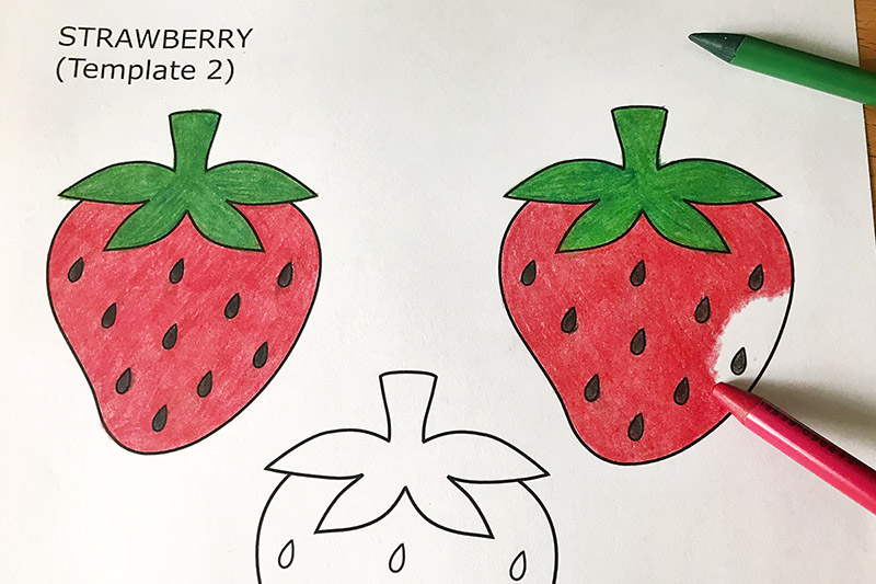 Strawberry free printable templates coloring pages