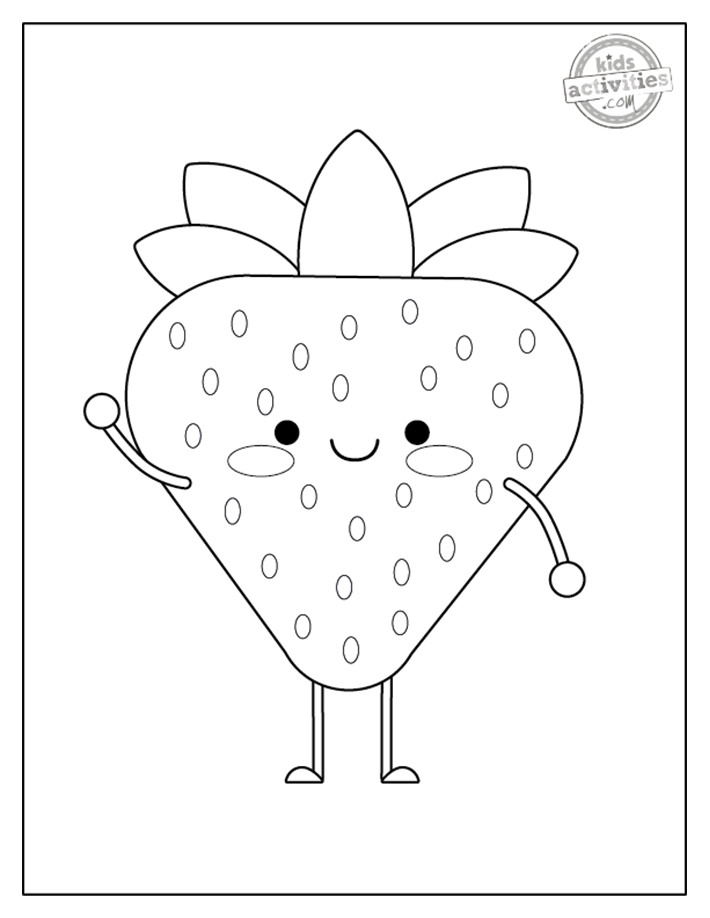 Sweetest strawberries coloring pages kids activities blog