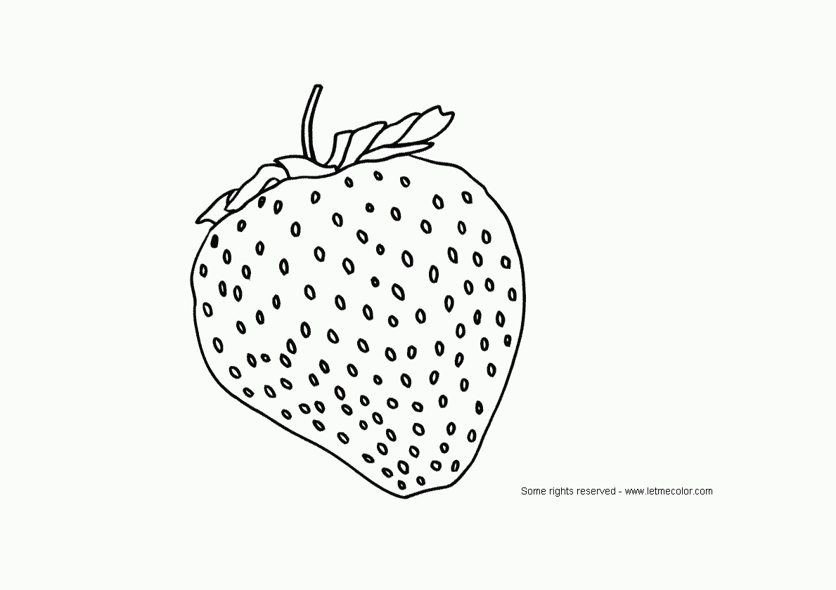 Strawberry fruit coloring page