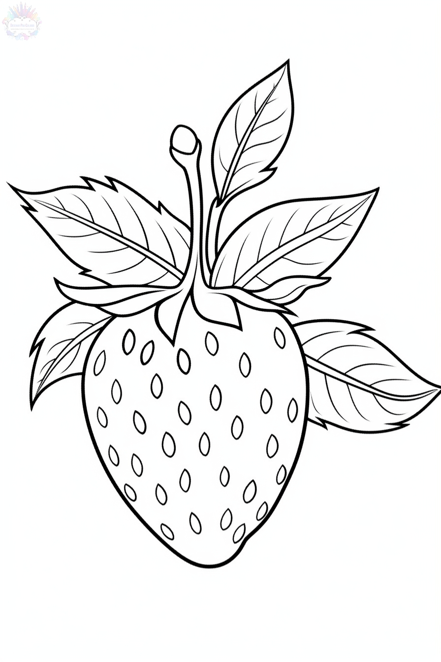 Strawberry coloring pages