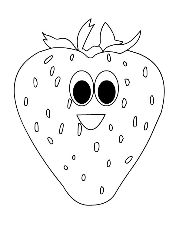 Strawberry coloring page crafts and worksheets for preschooltoddler and kindergarten