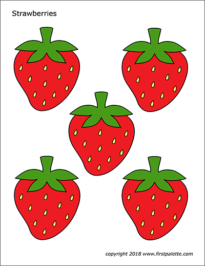 Strawberry free printable templates coloring pages