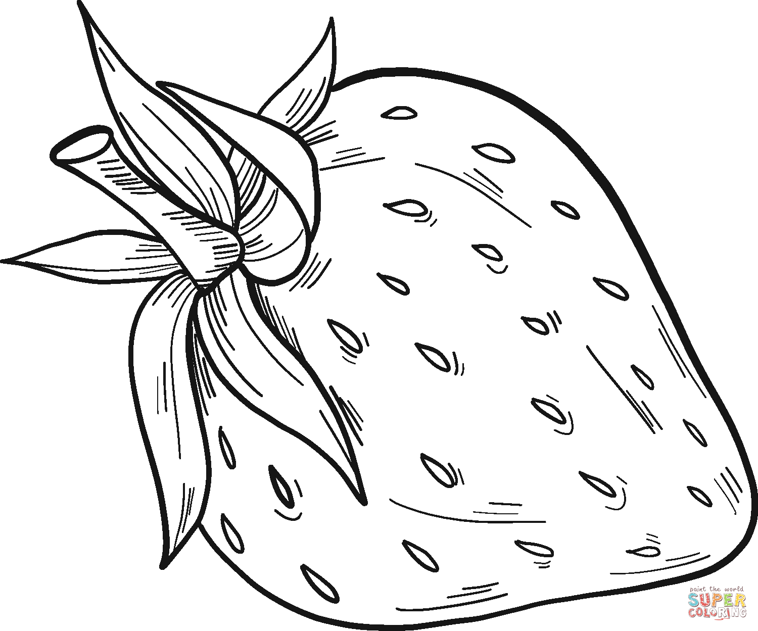 Strawberry coloring page free printable coloring pages