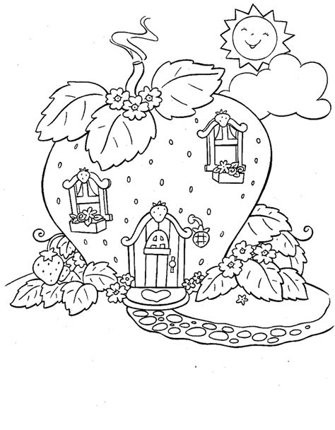 Strawberry coloring pages