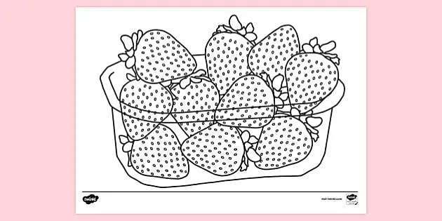 Strawberries louring sheet food