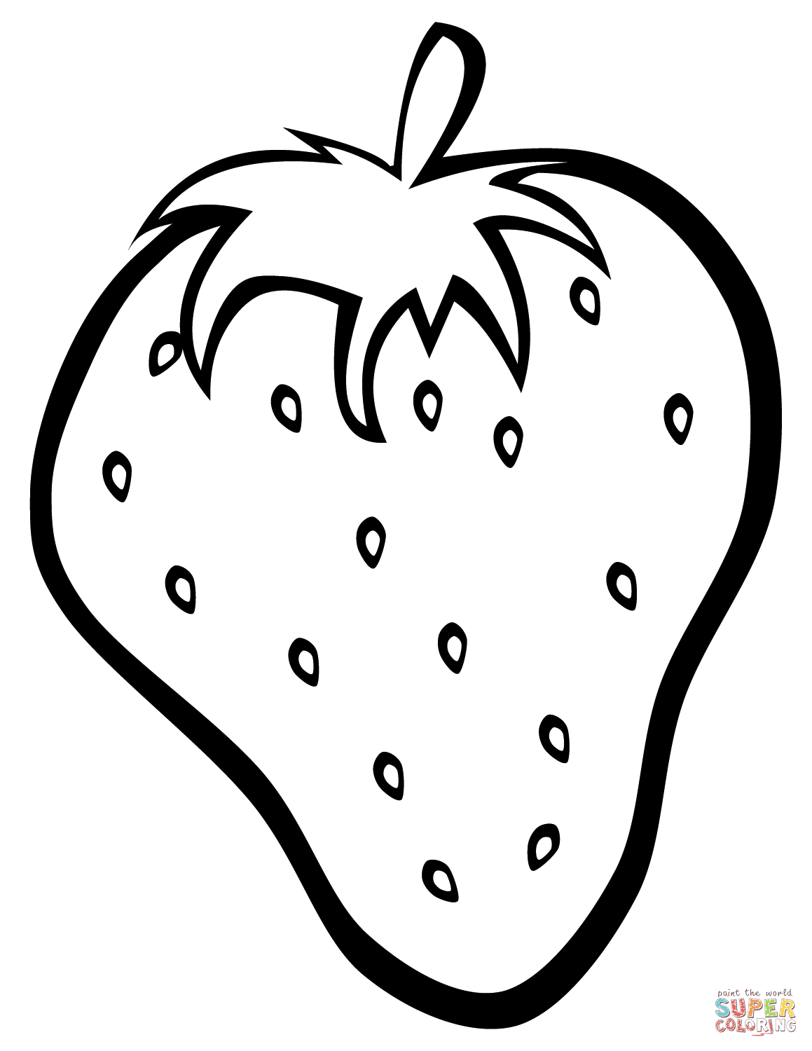 Strawberry coloring page free printable coloring pages