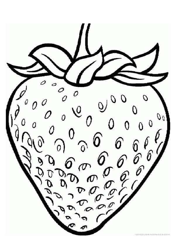 Coloring pages strawberry coloring page for kids