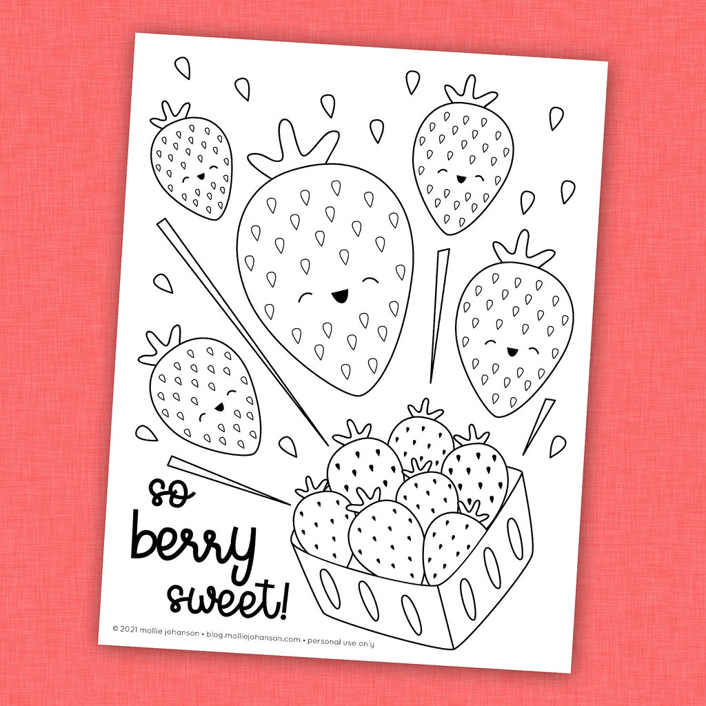 Wild olive printable berry sweet strawberry coloring page
