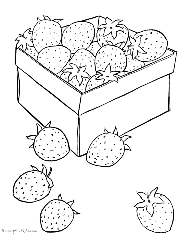 Strawberry coloring pages printable for free download