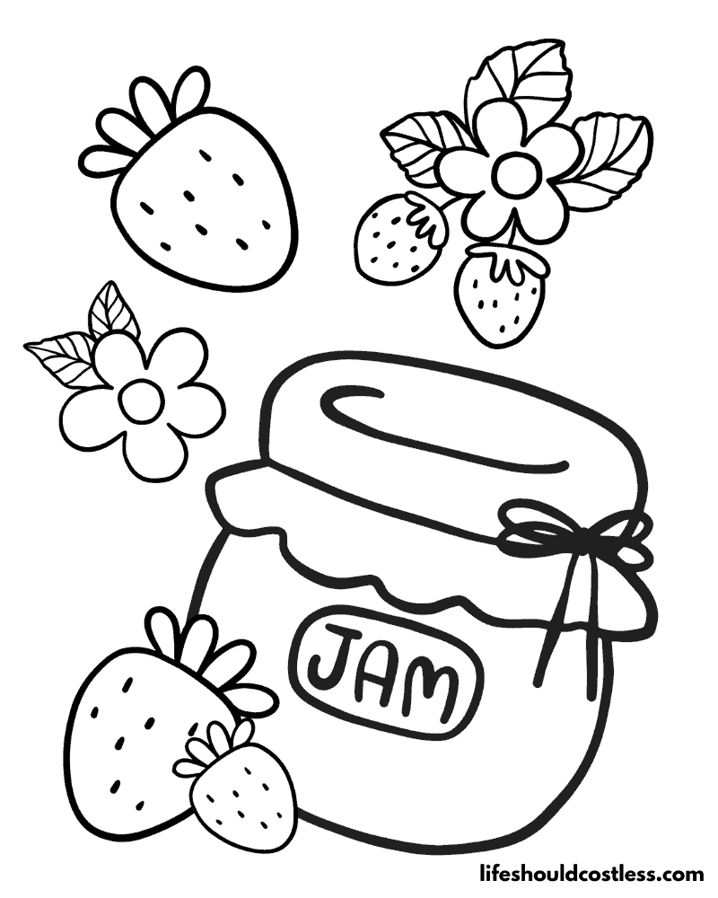 Strawberry coloring pages free printable pdf templates