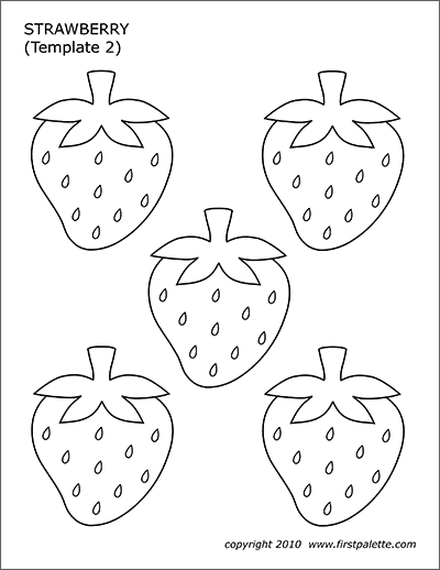 Strawberry free printable templates coloring pages