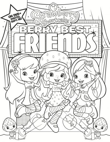 Strawberry shortcake berry best friends coloring sheet fheinsiders berrybestfriends