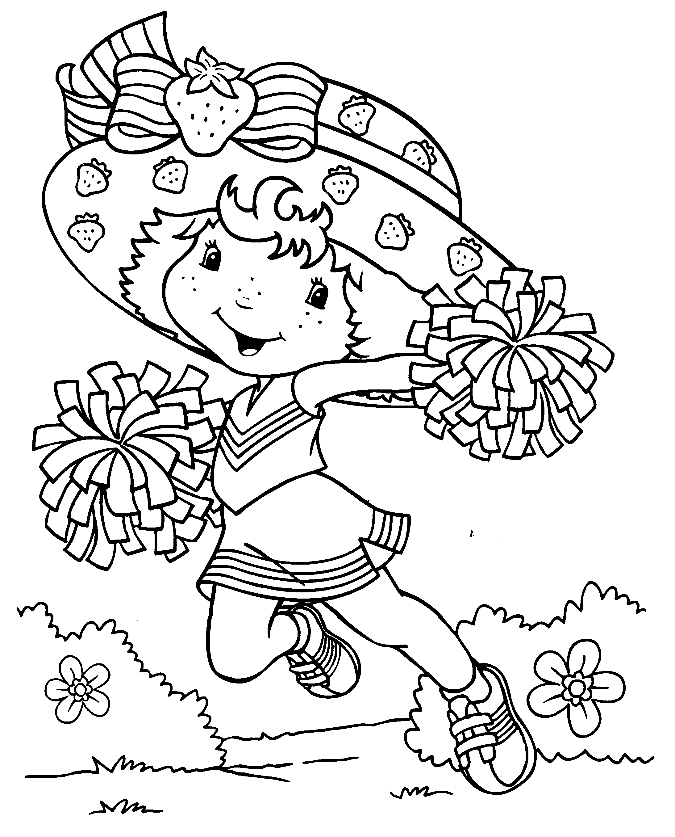 Free printable strawberry shortcake coloring pages for kids