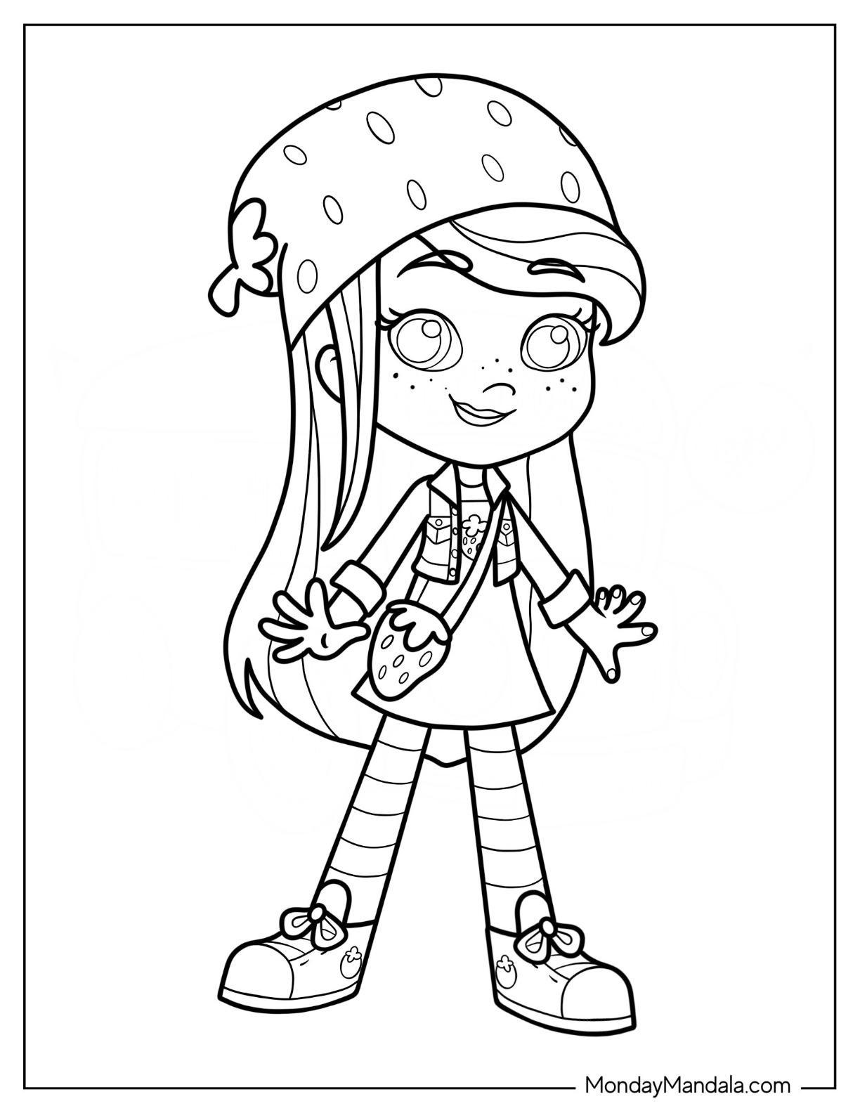 Strawberry shortcake coloring pages free pdf printables