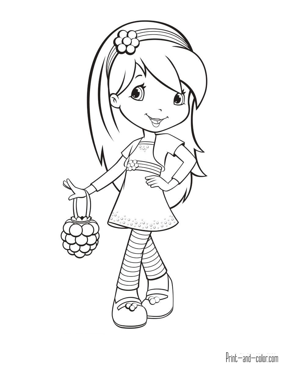 Strawberry shortcake coloring pages print and color