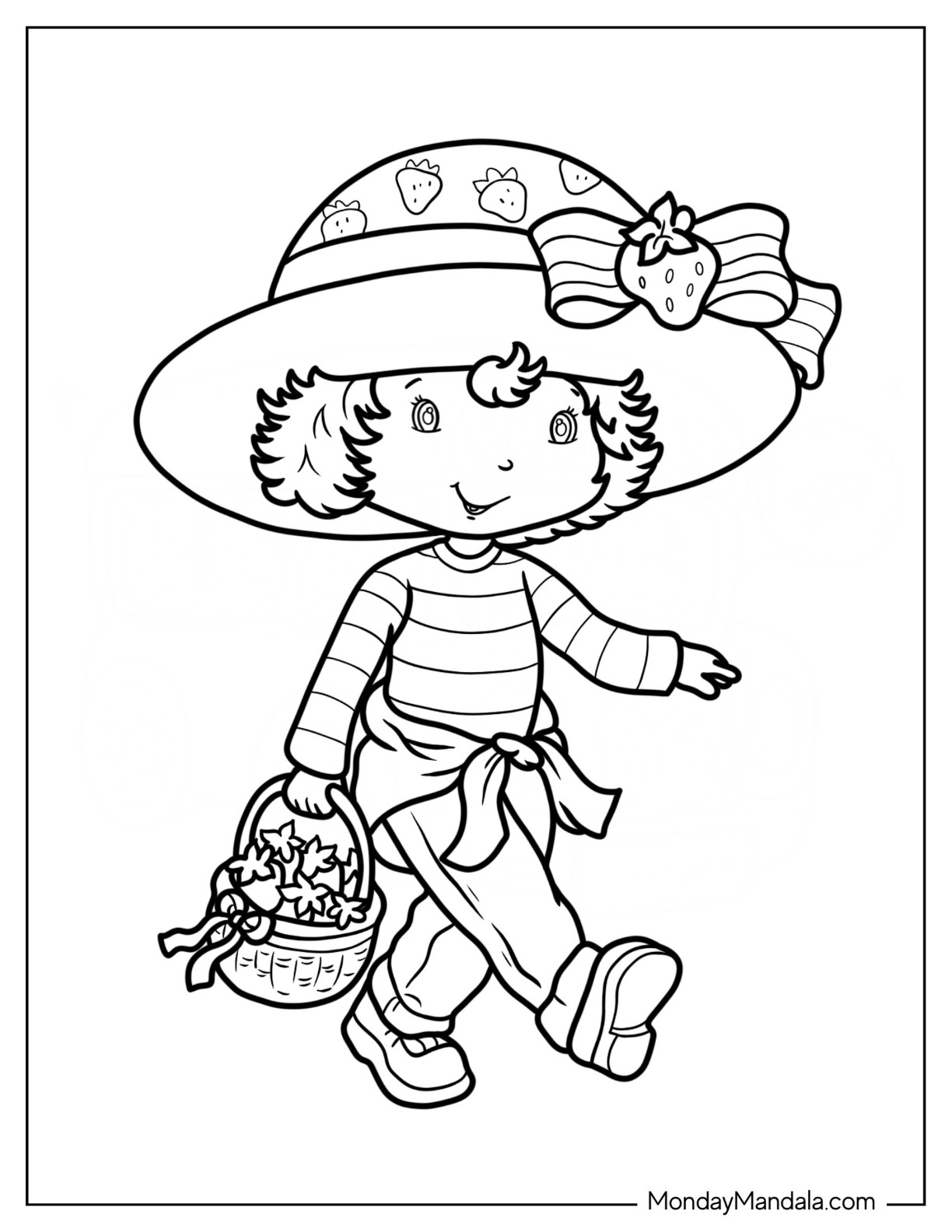 Strawberry shortcake coloring pages free pdf printables