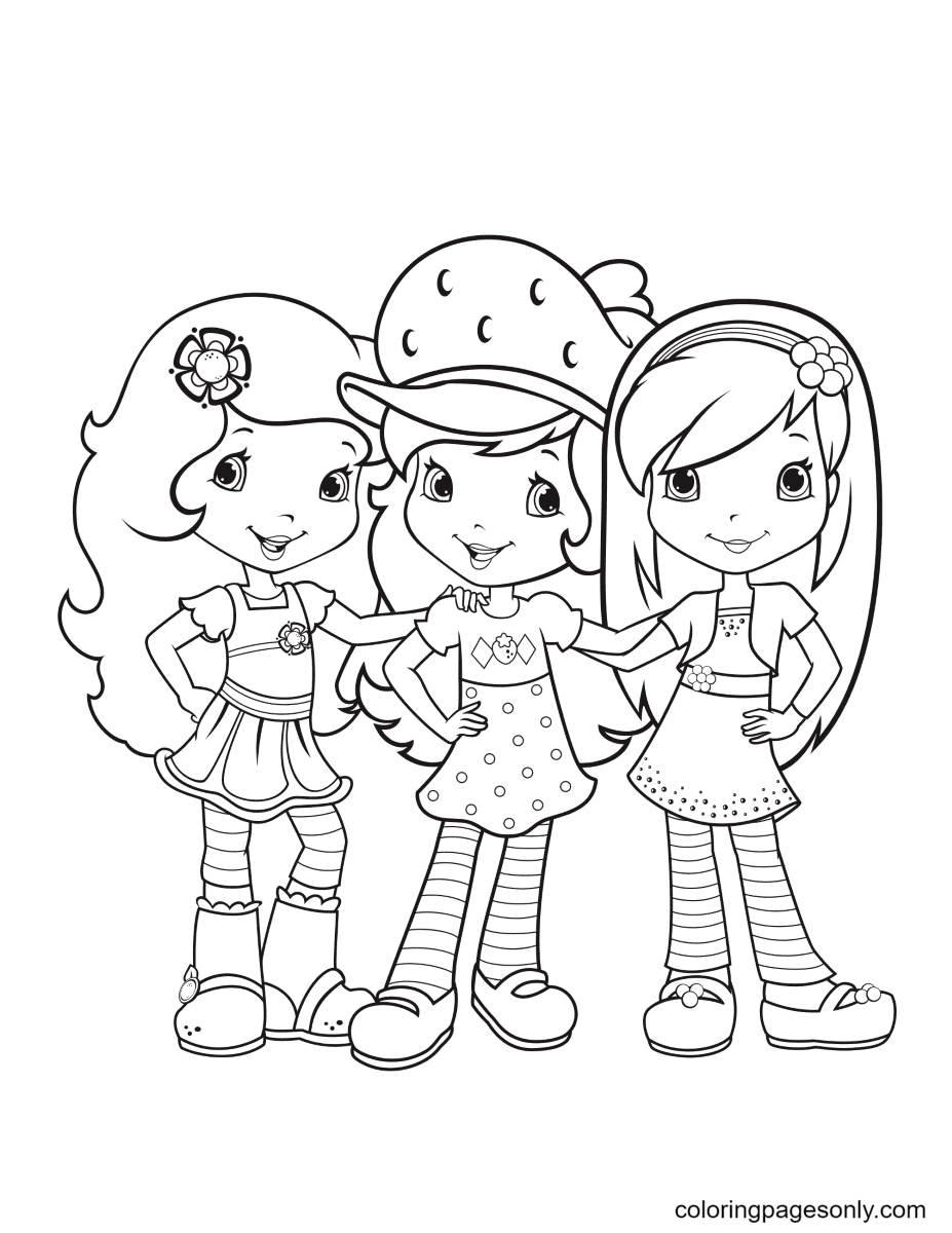 Strawberry shortcake coloring pages printable for free download