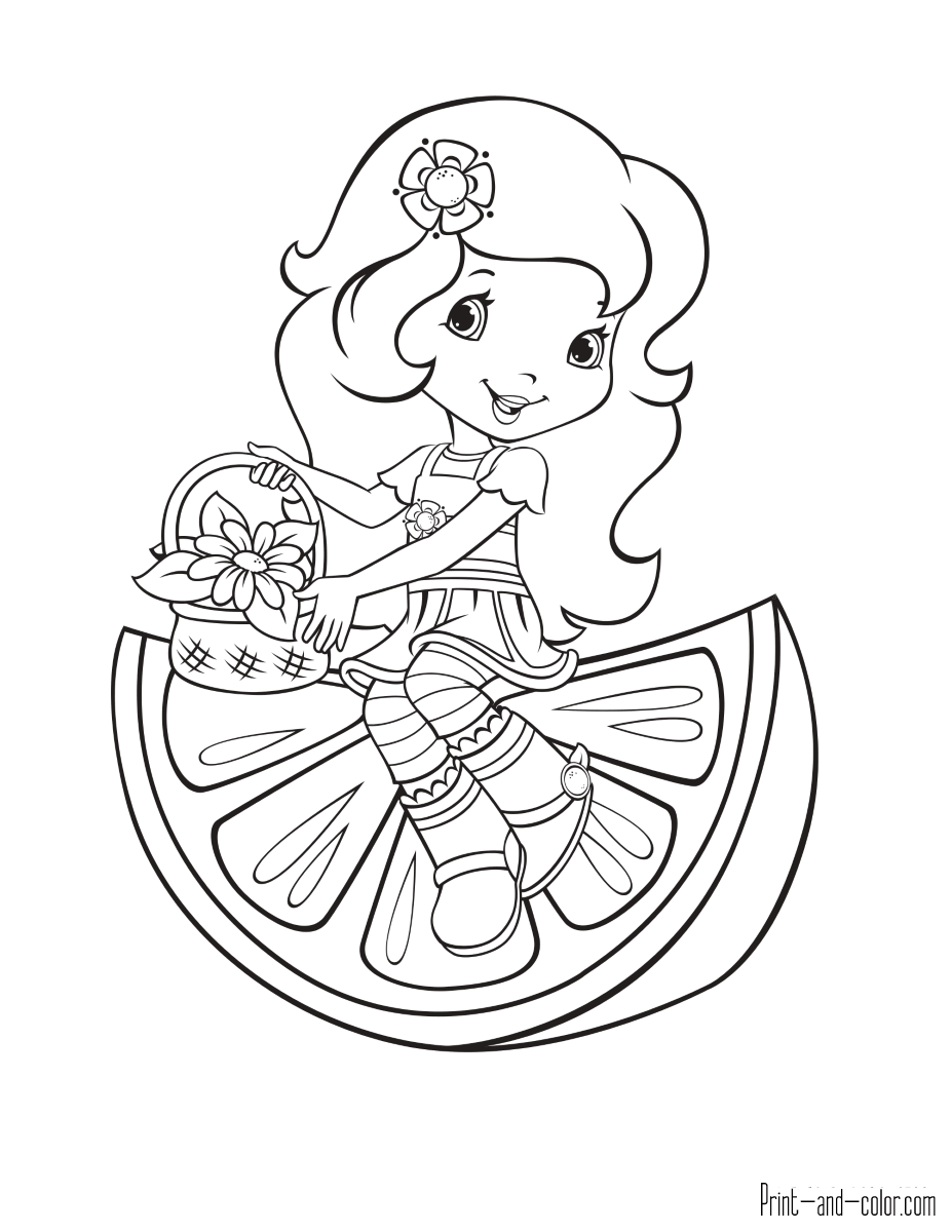 Strawberry shortcake coloring pages print and color