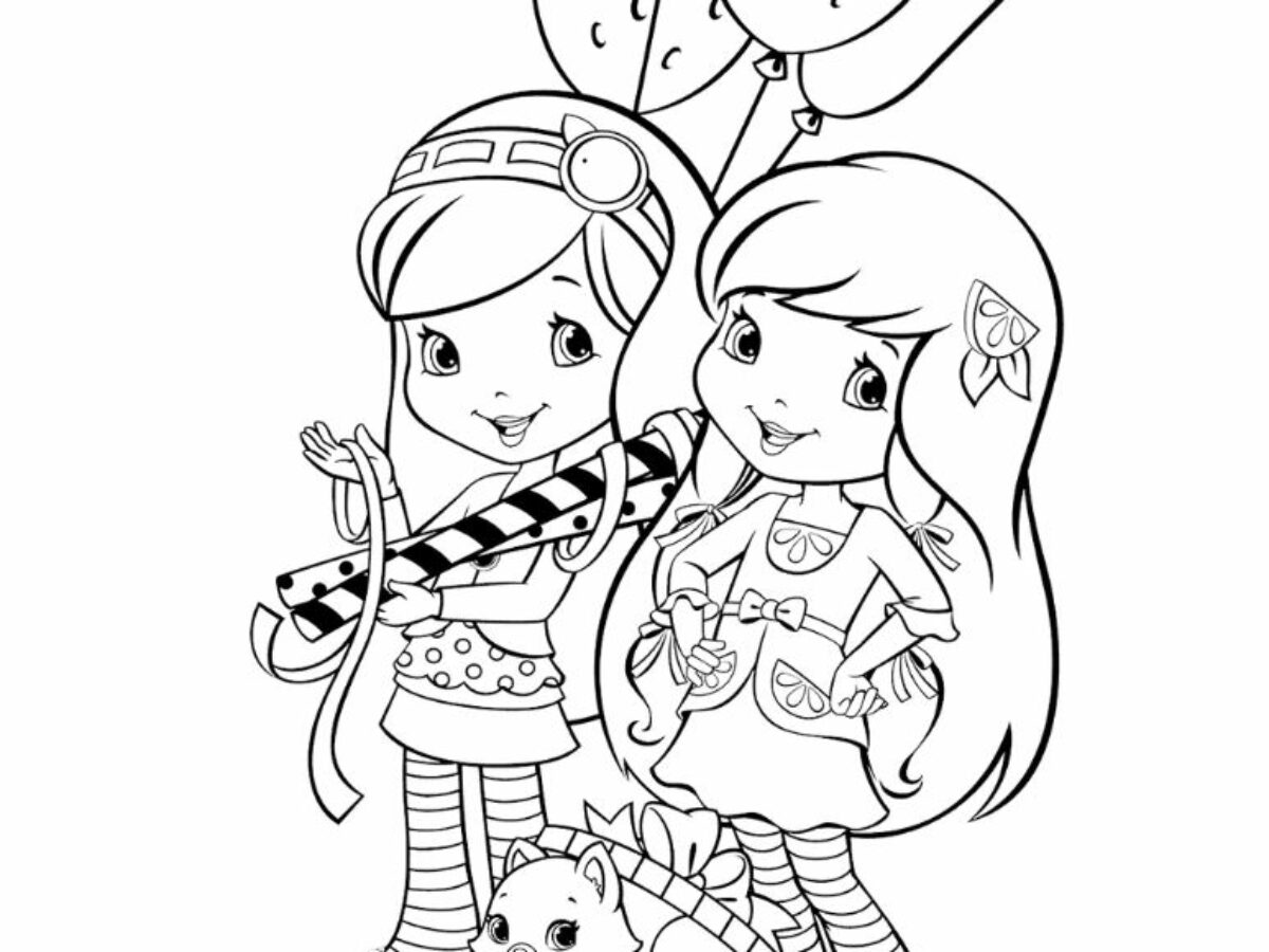 Strawberry shortcake coloring pages for kids add some color to that shortcake