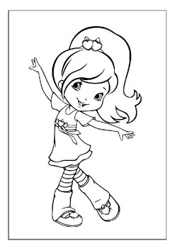 Join the berry best friends with printable strawberry shortcake coloring pages