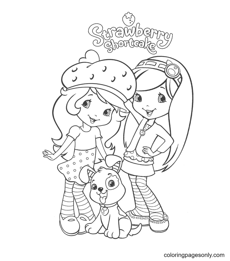 Strawberry shortcake coloring pages printable for free download