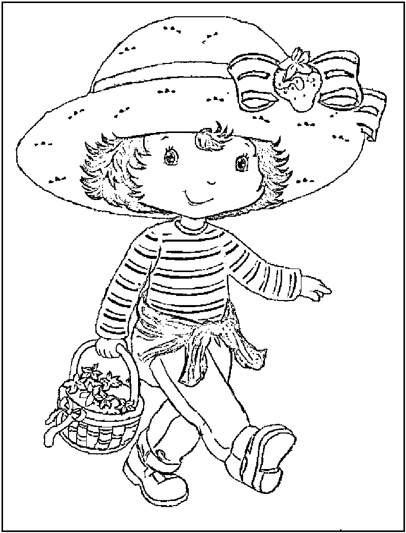 Free printable strawberry shortcake coloring pages for kids